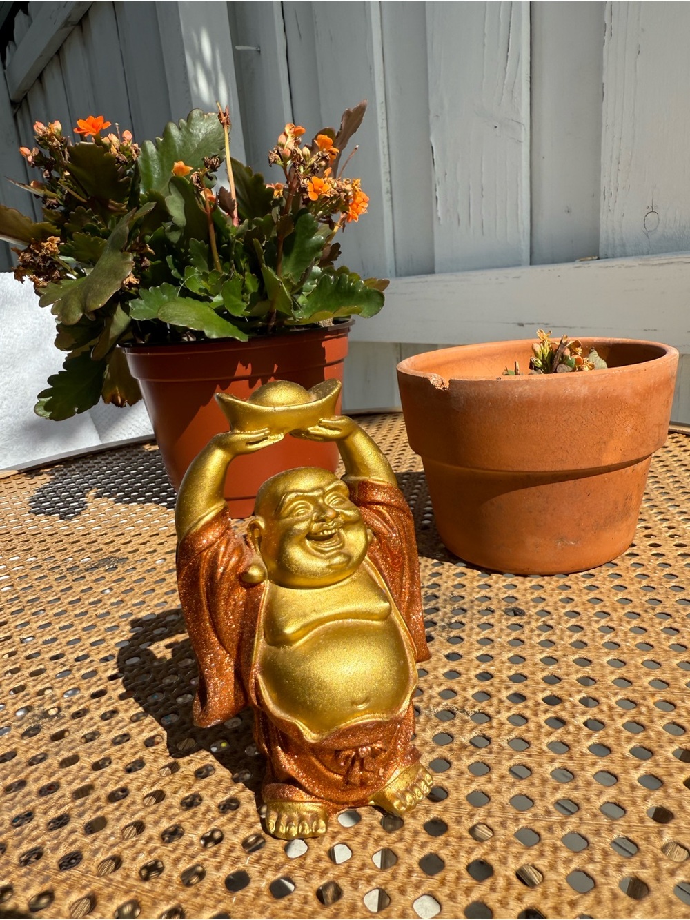 Golden Laughing Buddha Statue
